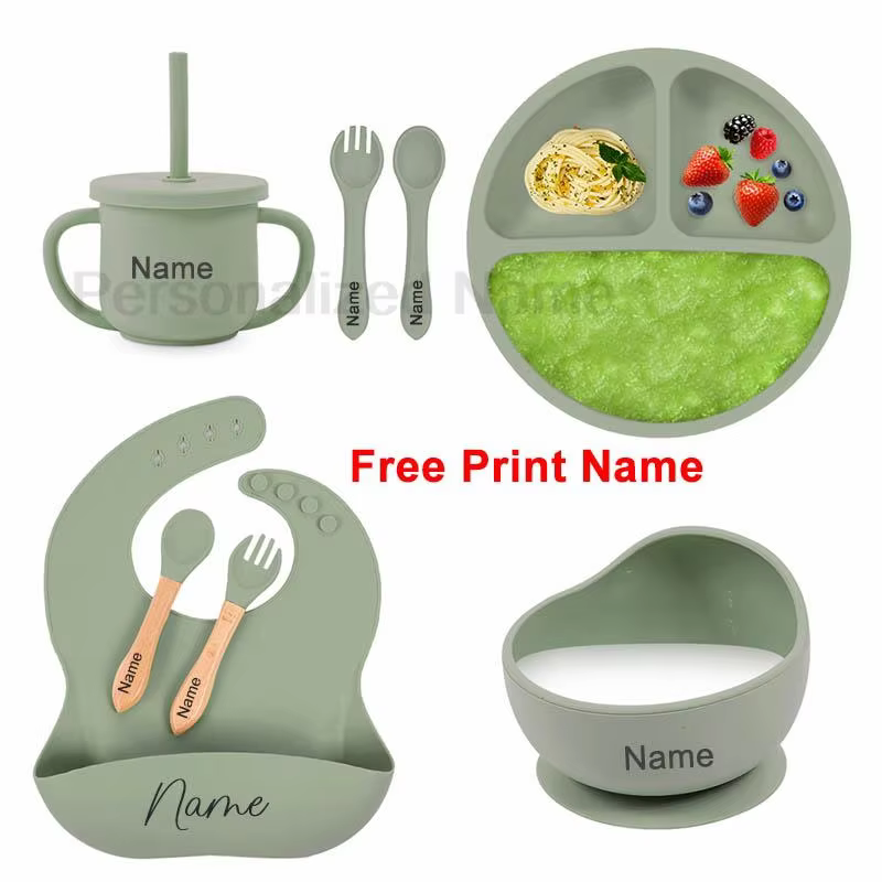 Personalised Silicone Feeding Set – Lilvelle find