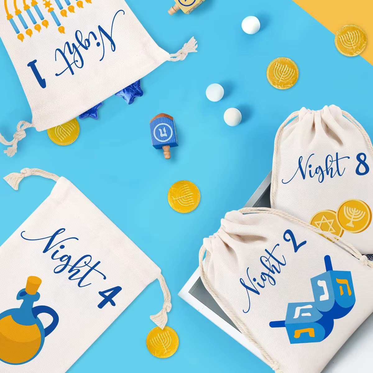 Canvas Night 1–8 Gift Pouches
