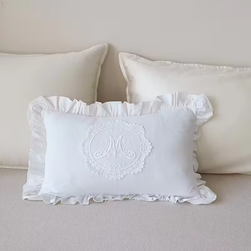 French Lace Frill Pillowcase
