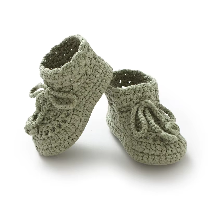 Handmade Knit Sock Shoes Baby Boys Girls First Walkers 0-1Y Pure