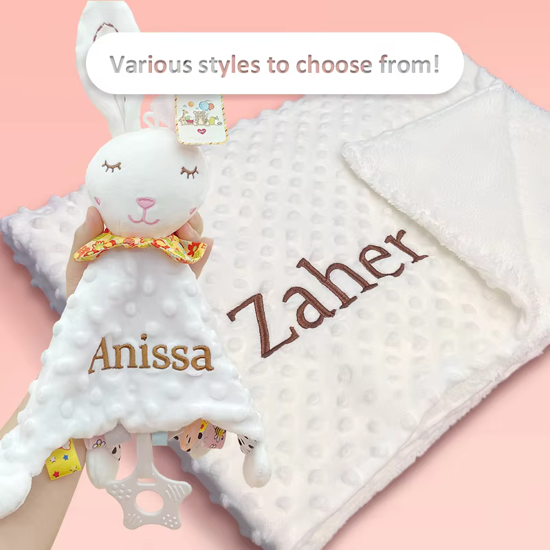 Personalised Minky Name Blanket