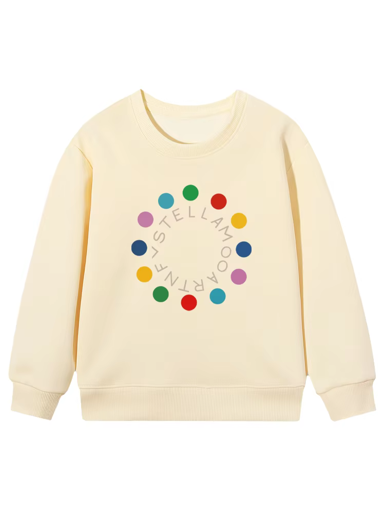 Girls' Colourful Circle Graphic Sweatshirt