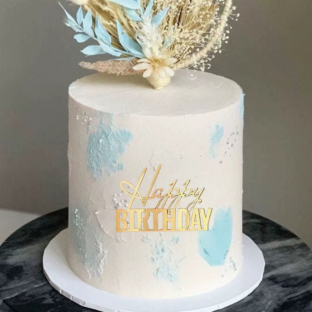 Mirror Acrylic Cake Toppers