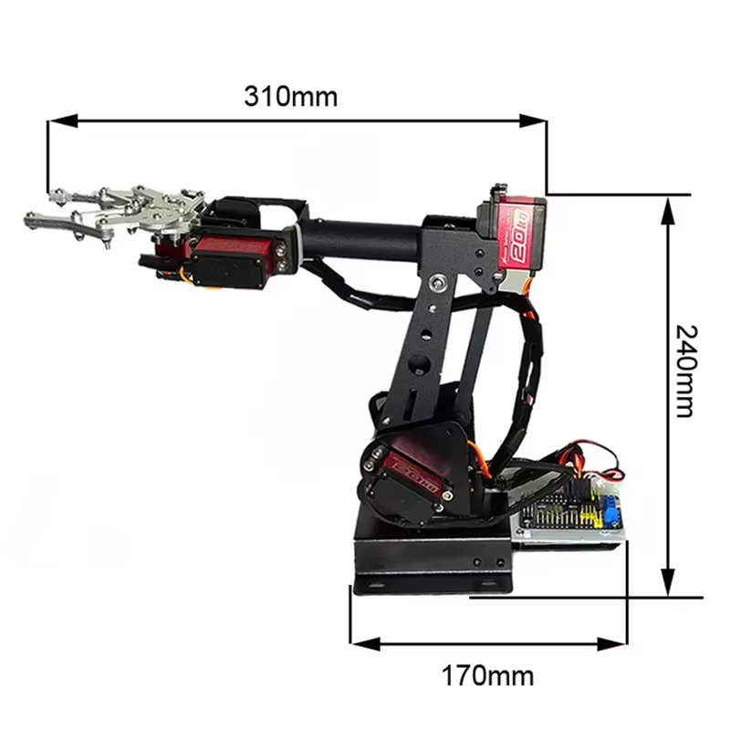 Ps2 Control 6 DOF Robotic Arm Gripper Claw