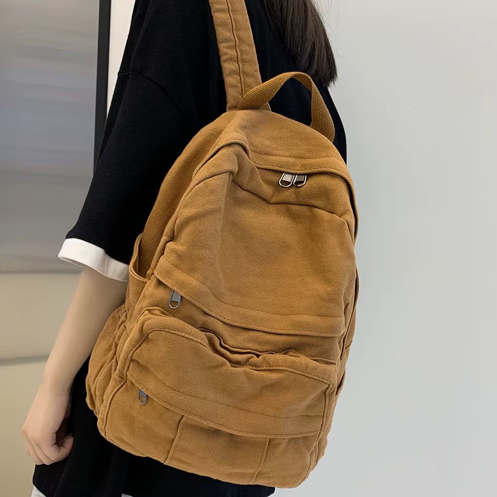 Vintage Fabric School Bag