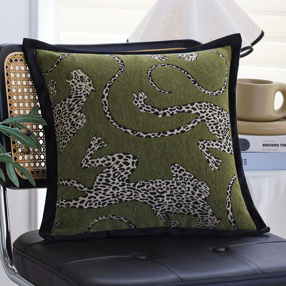 Green Tapestry Leopard Cushion Cover – Lilvelle find
