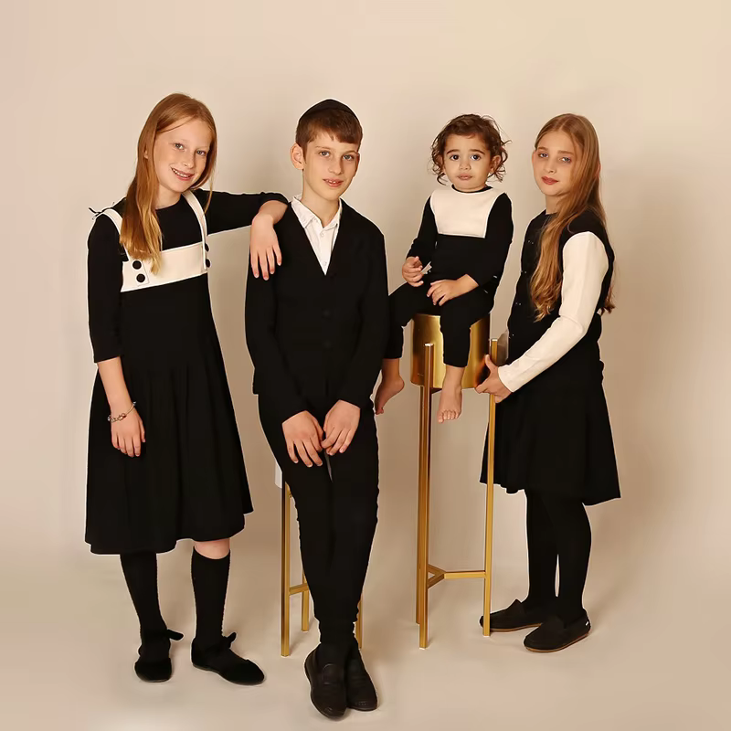 Black Cotton Zip-Front Family Matching Collection from Bloom Family Fashion on AliExpress