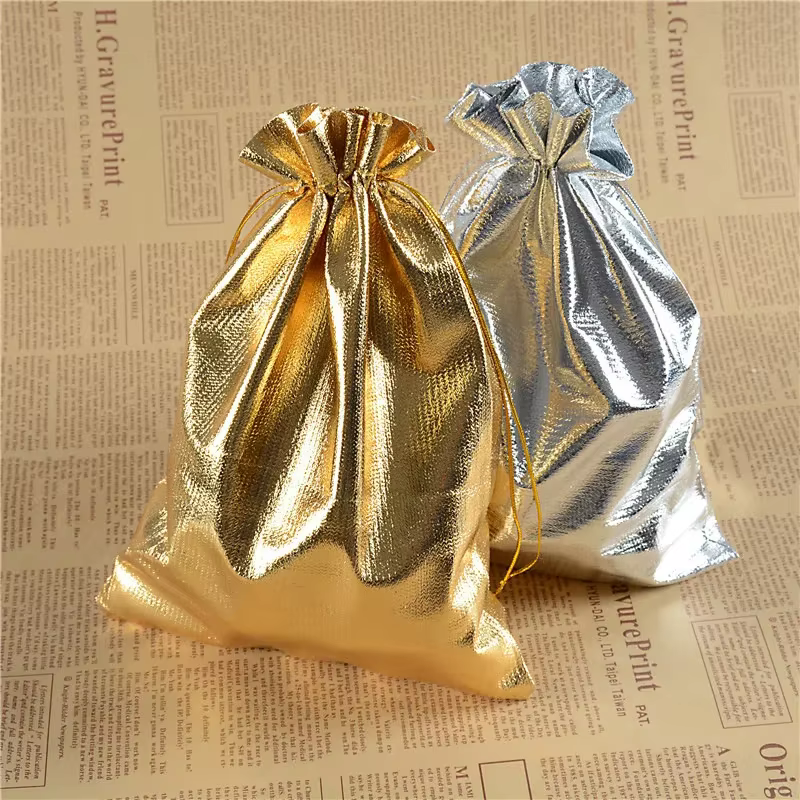 Silver Velvet Drawstring Pouches – Lilvelle Chanukah party finds