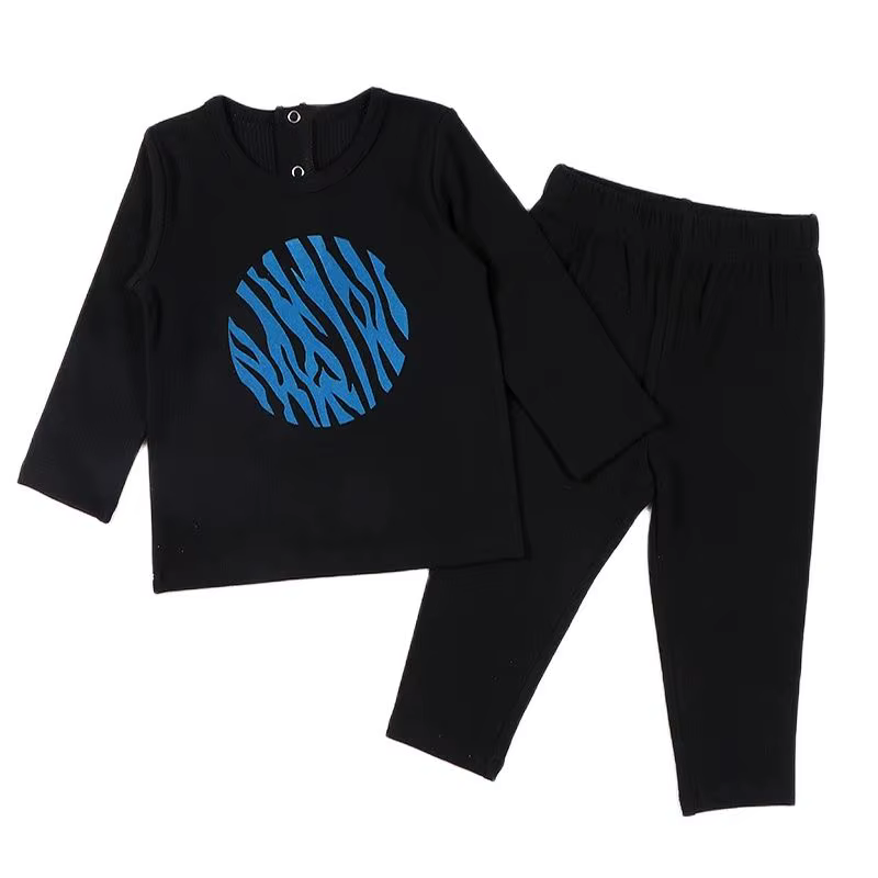 Ribbed Kids' Top & Trousers Set from Bloom Family Fashion on AliExpress