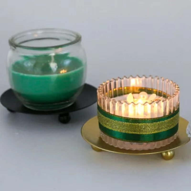Black Gold Candle Tray