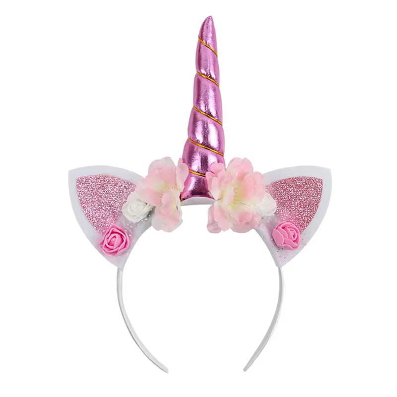 Unicorn Glitter Horn Headband And Sash