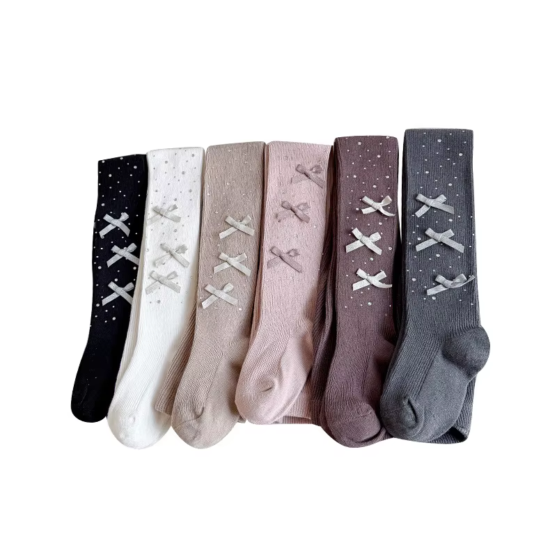 Combed Cotton Bow Tights