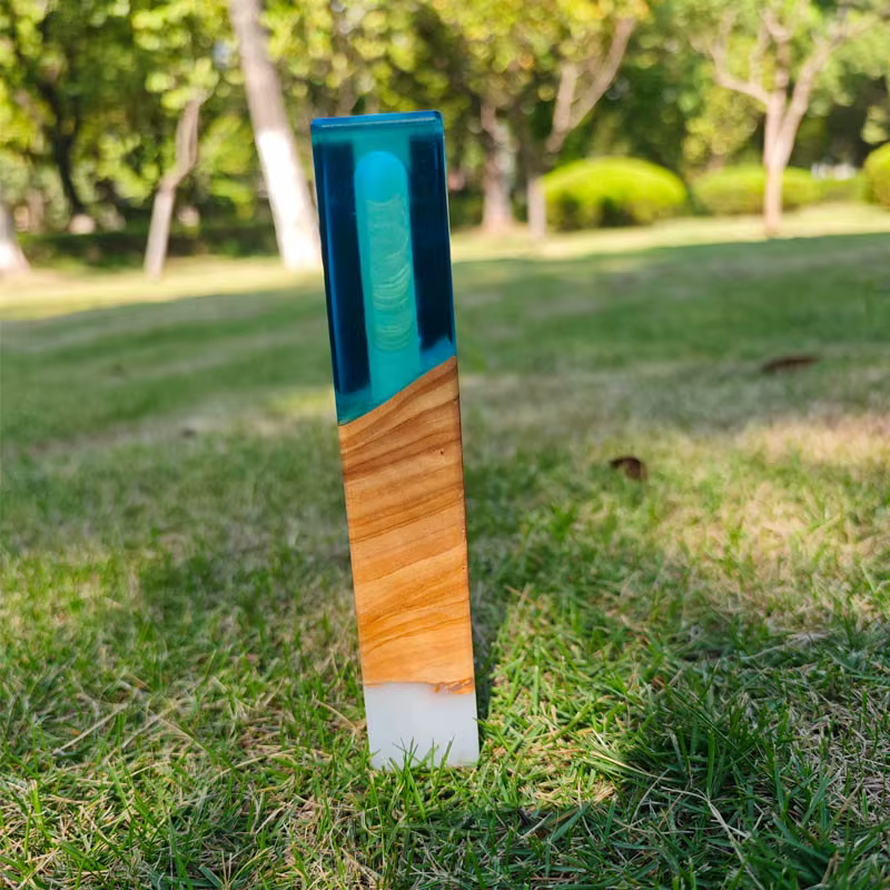 Olive Wood & Resin Rectangular Mezuzah Case