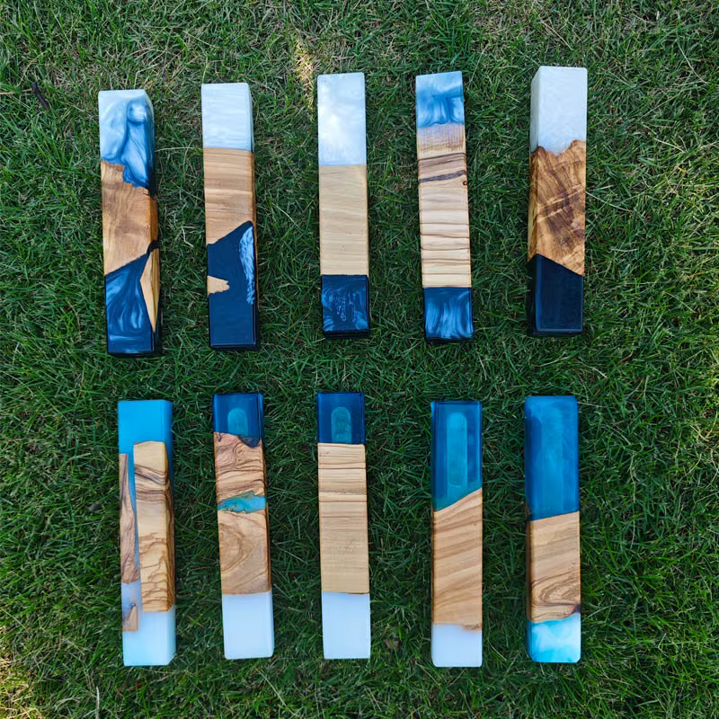 Wood & Resin Mezuzah Case
