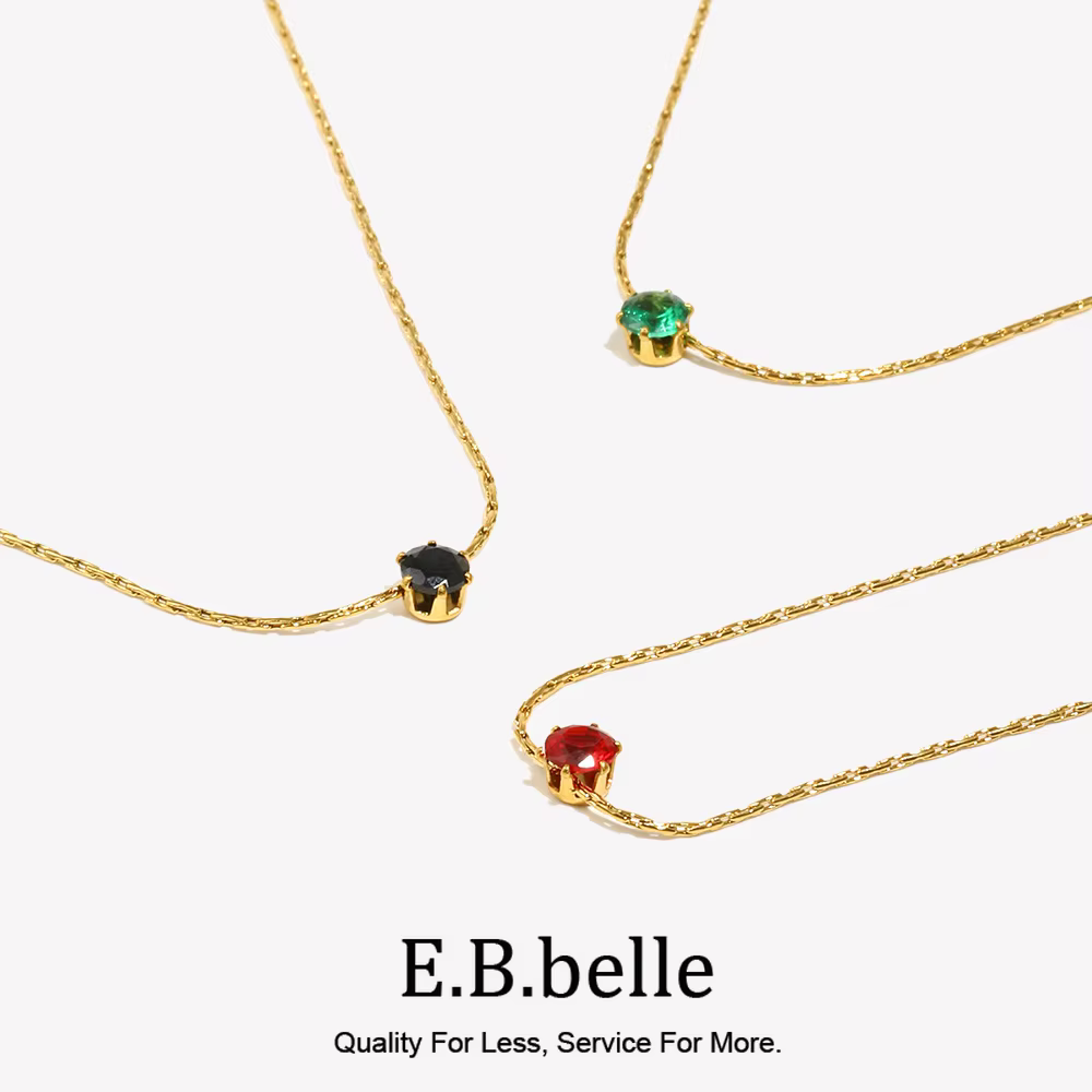 E.B.belle Mini Zircon Pendant Necklace – Lilvelle jewellery edit