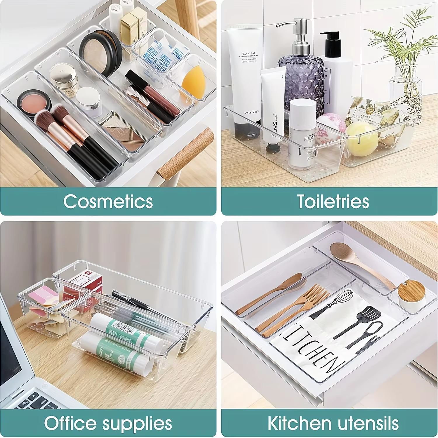 Clear Drawer Organisers