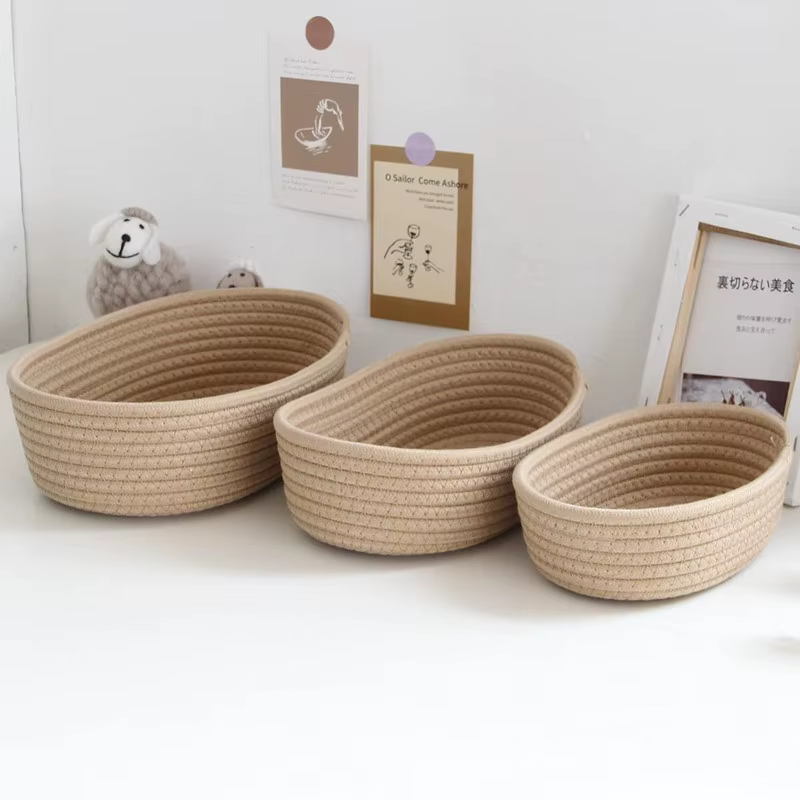 Woven Cotton Rope Storage Basket