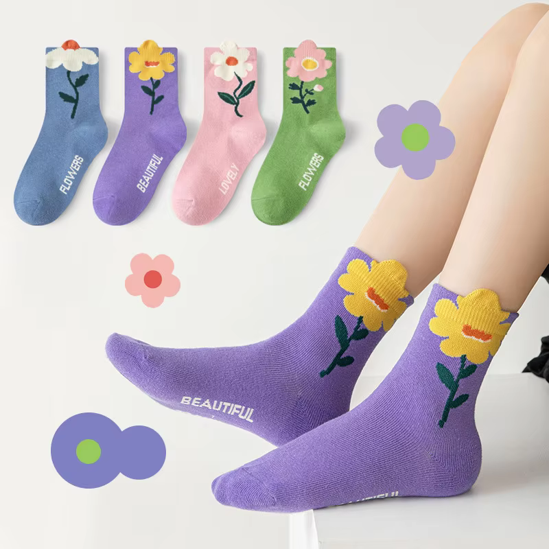Flower Pattern Socks
