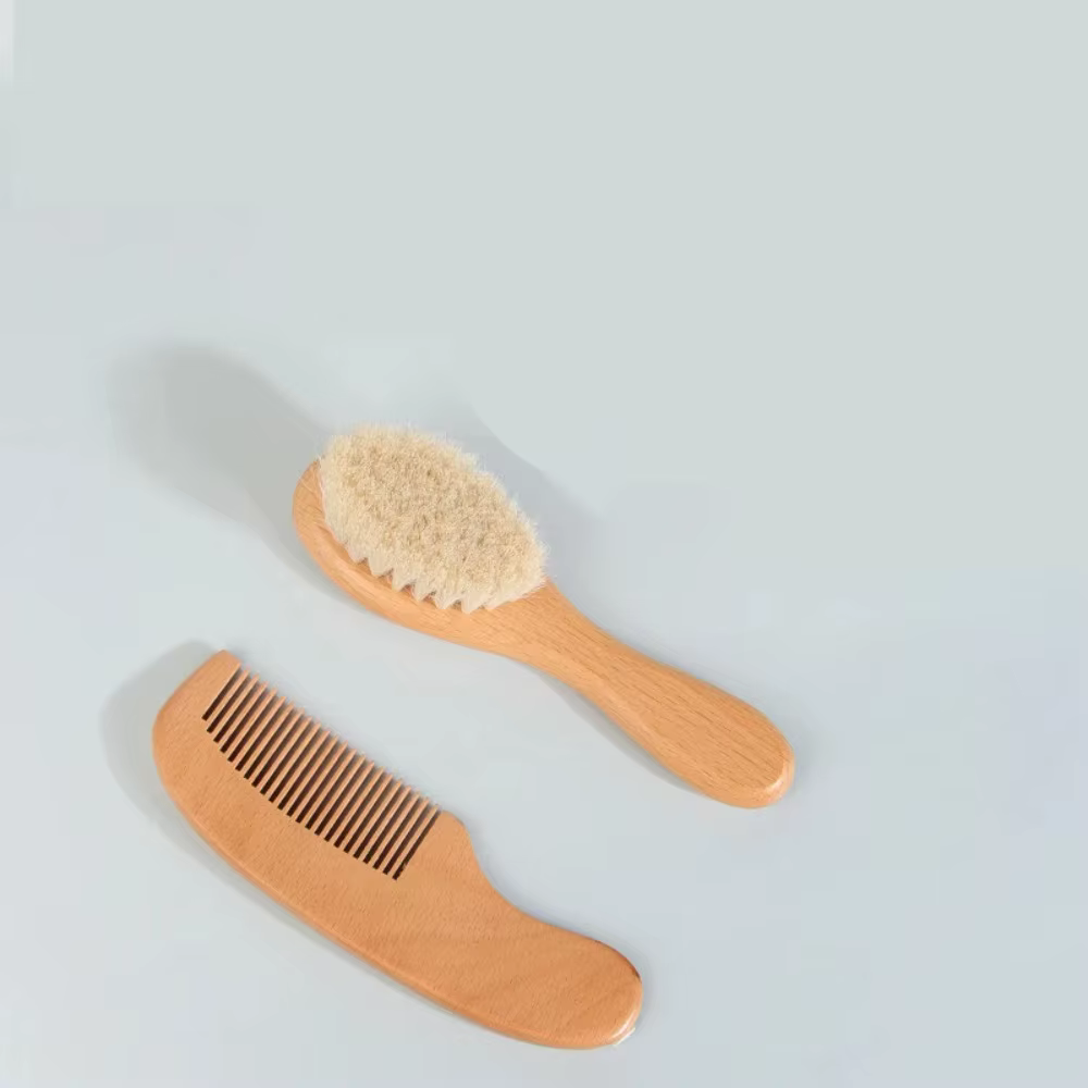 Beech Wood Brush & Comb Set