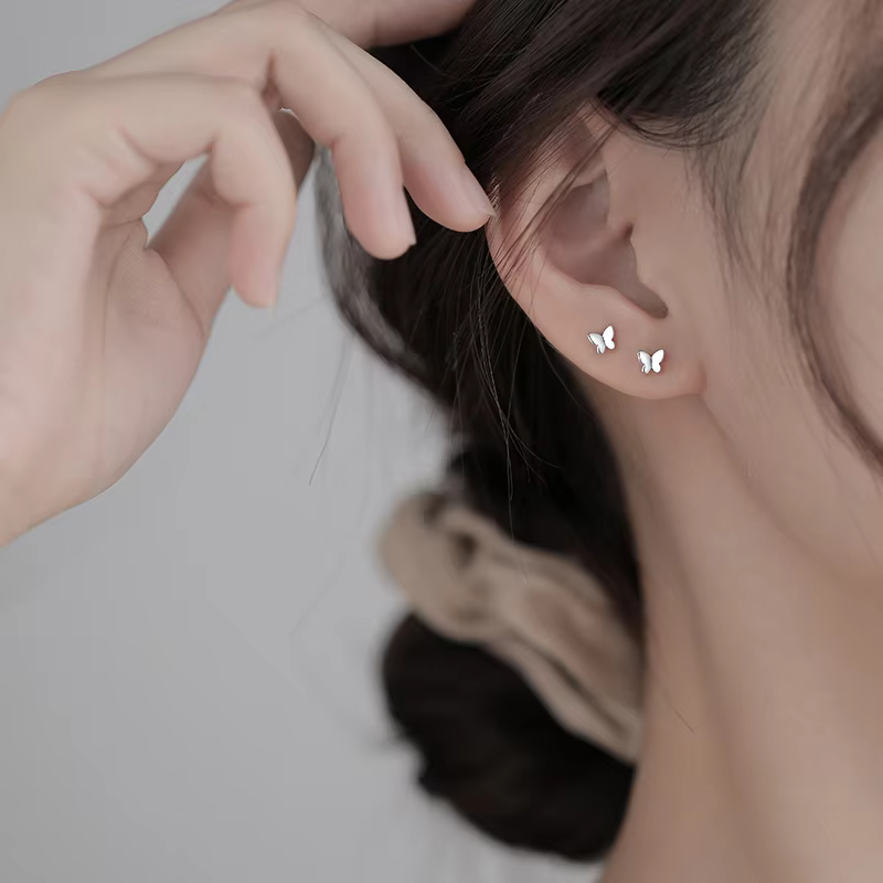 925 Silver Mini Butterfly Studs – Lilvelle jewellery edit