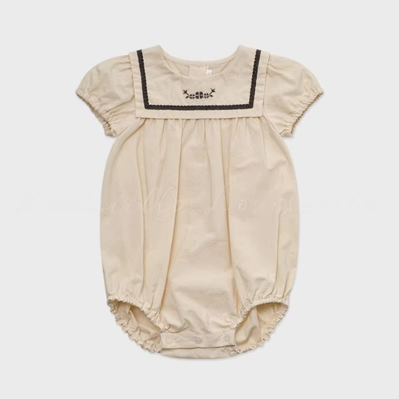 Children's Set 26 LOU Summer Girls' Hand-embroidered Lace-trimmed