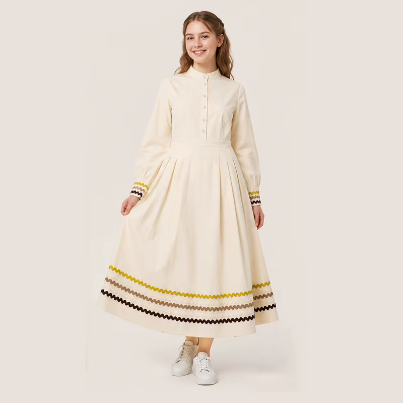 Ribbon-Trim Teens' Dress from Bloom Family Fashion on AliExpress