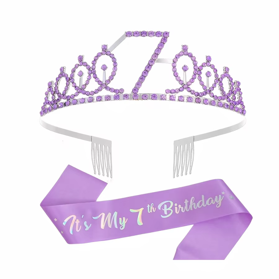 Age Birthday Tiara & Sash Set