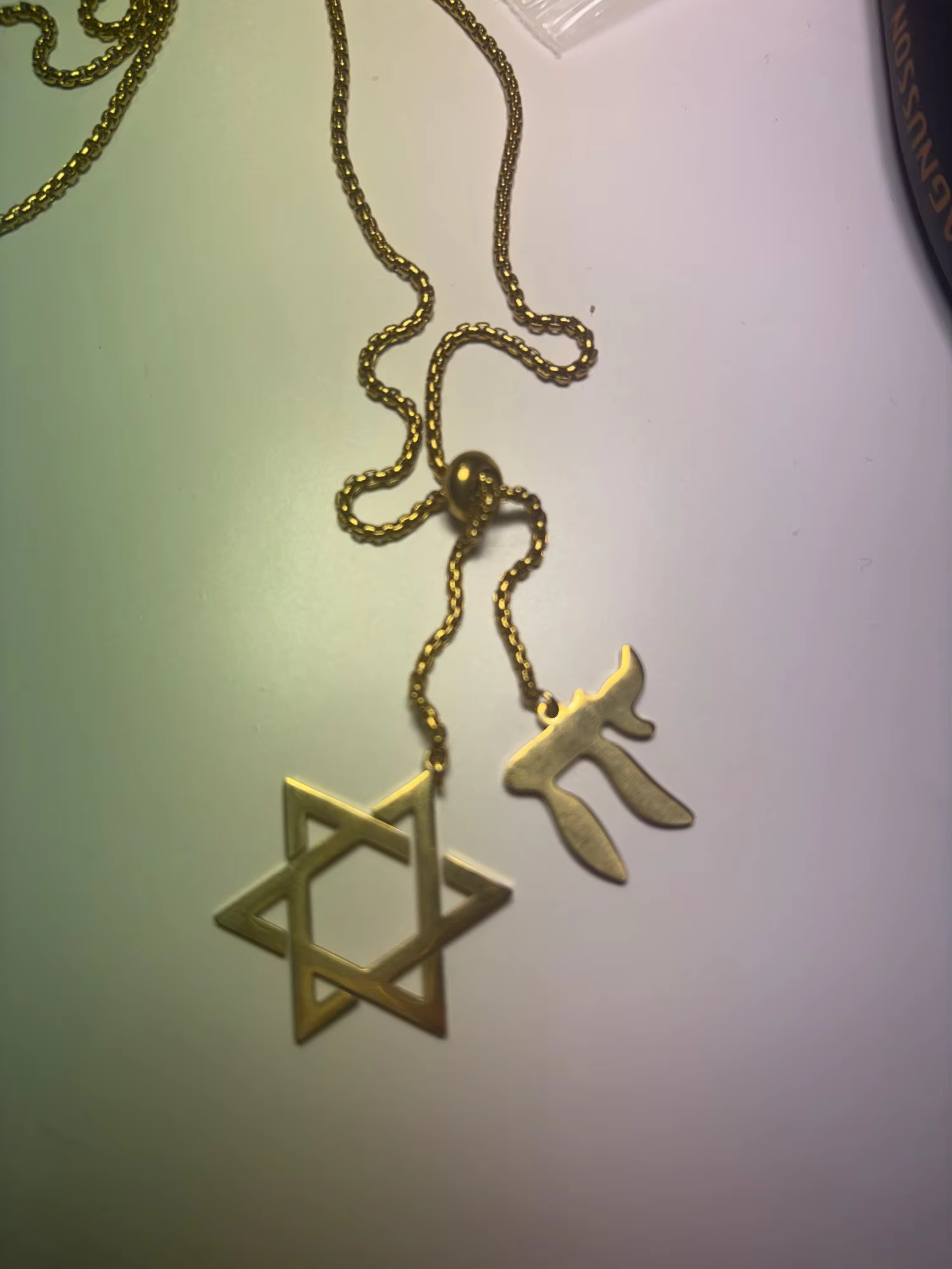 Magen David & Chai Necklace