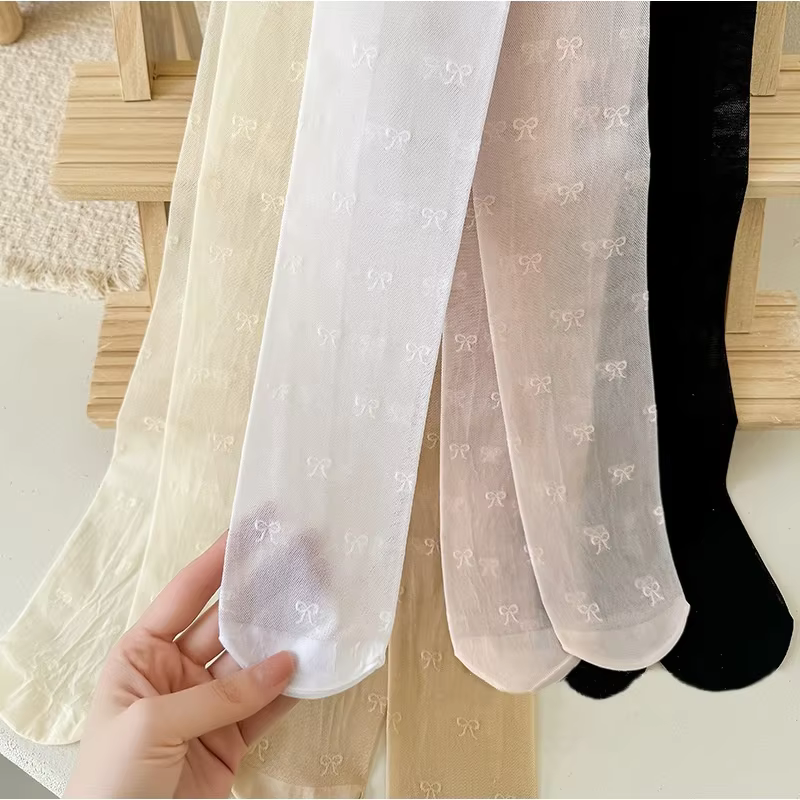Bow Print Fine Tights