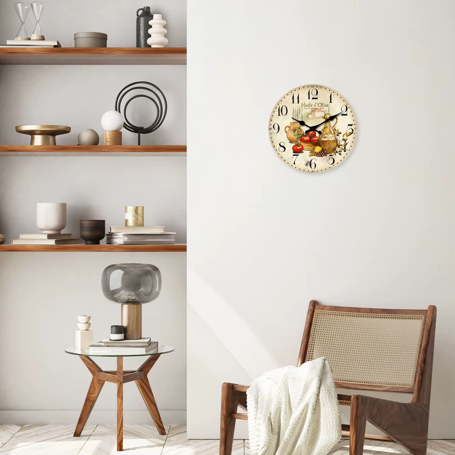 Provence Vintage Wooden Wall Clock