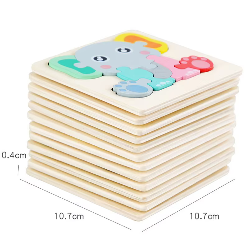 Kids' Wooden Vehicle & Animal Puzzles