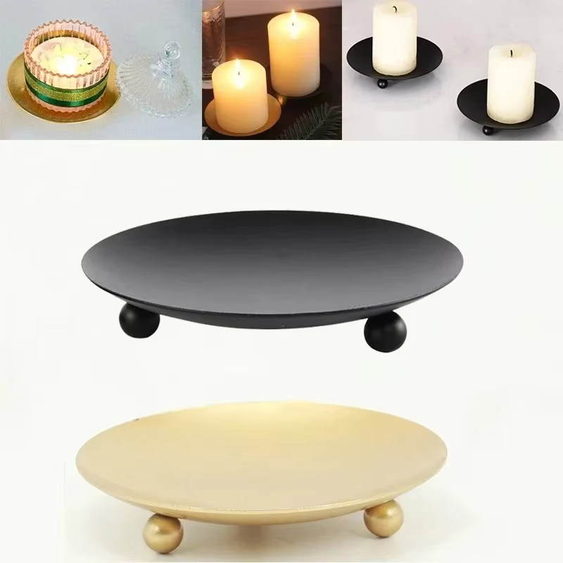 Black Gold Candle Tray
