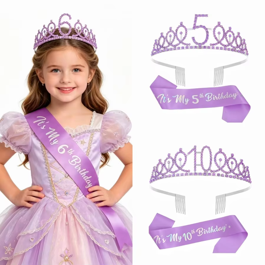 Age Birthday Tiara & Sash Set – Lilvelle birthday finds