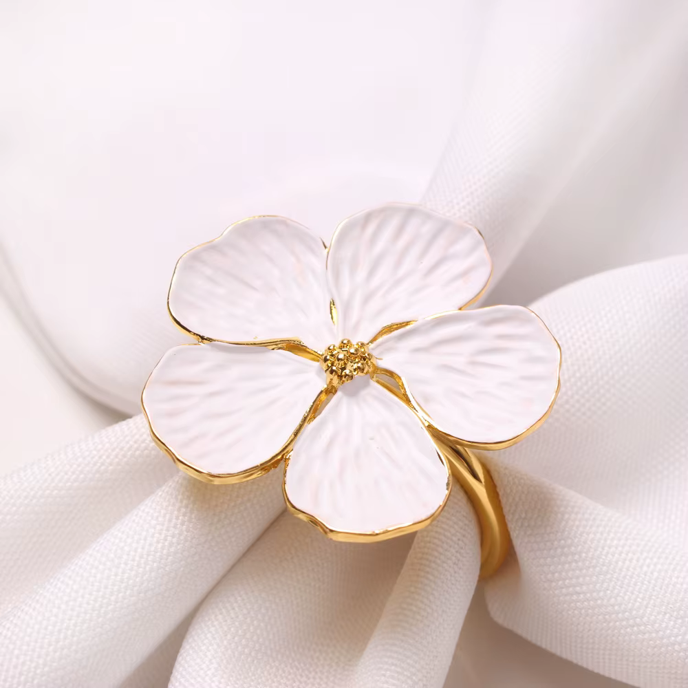 Enamel Blossom Napkin Rings – Lilvelle For Mum find
