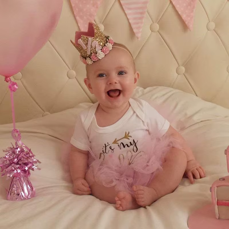 First Birthday Pink Crown Hat