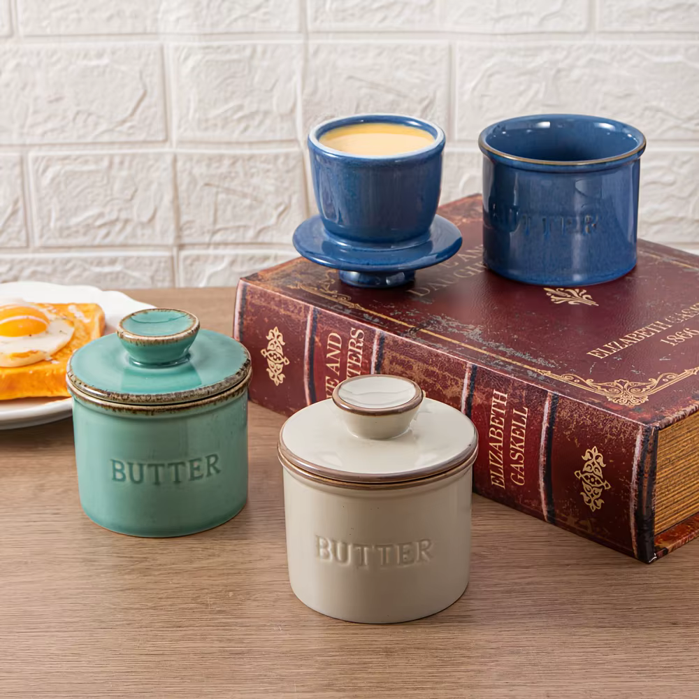 French Ceramic Butter Crock