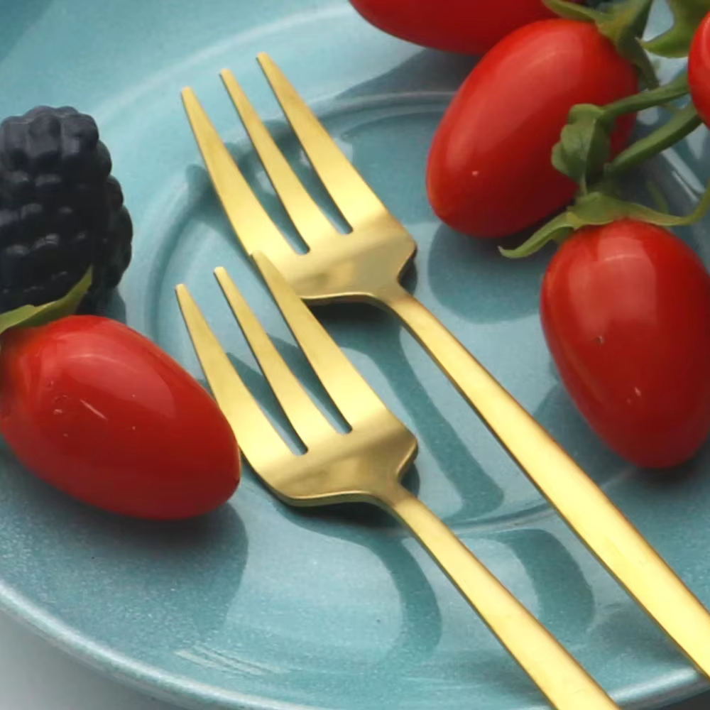 Matte Silver Dessert Forks