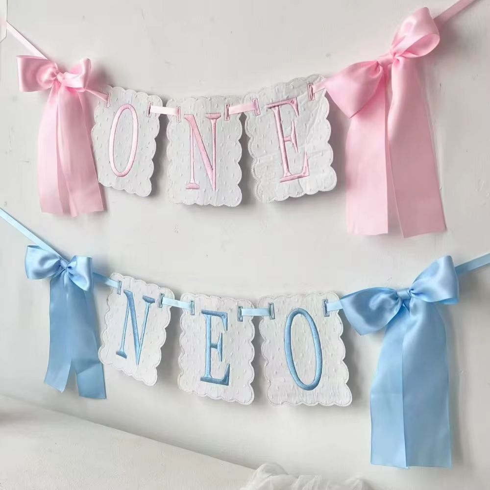Lace Trim First Birthday Hat