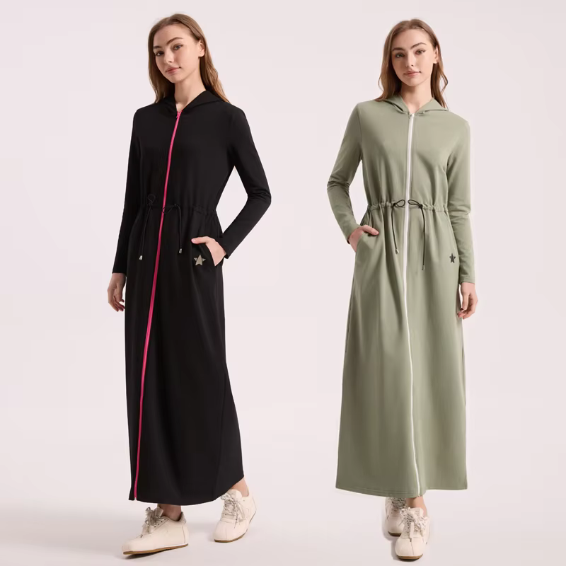 Ali Affordable – Black Dress Hoodie Maxi Dress