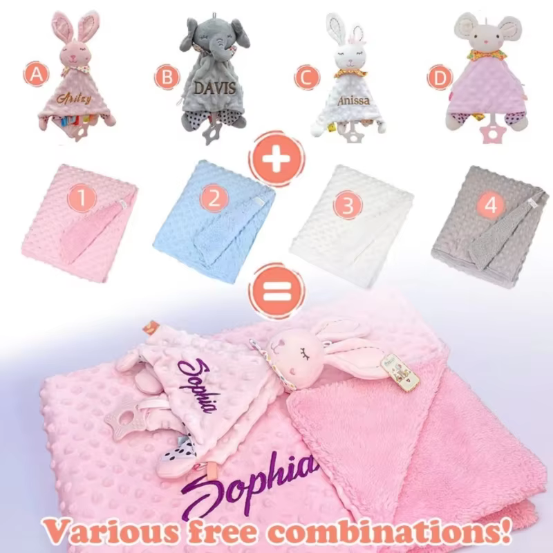 Personalised Minky Name Blanket
