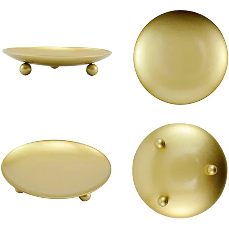 Black Gold Candle Tray