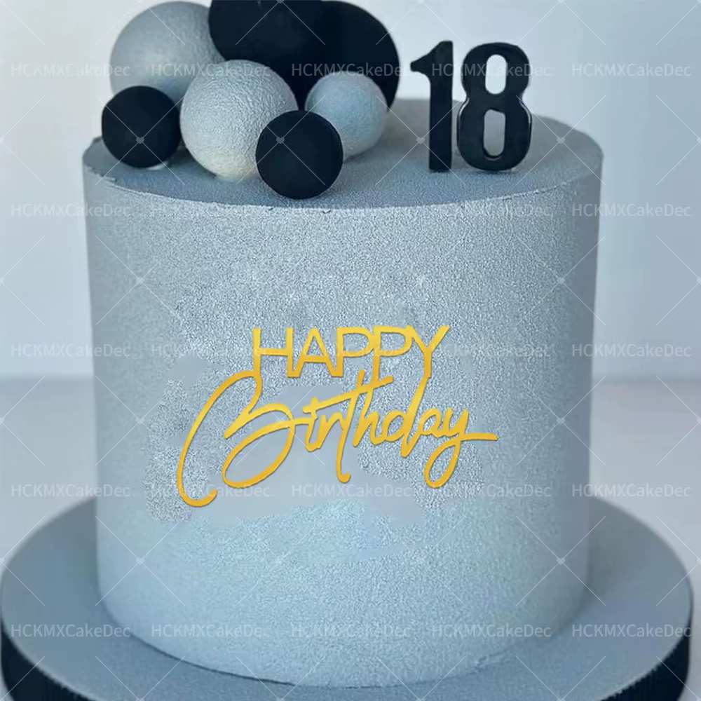 Three-Colour Birthday Cake Topper Set