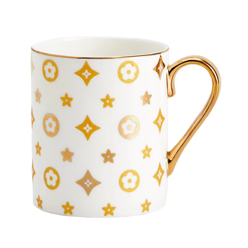 Gold Painted Ceramic Teacup