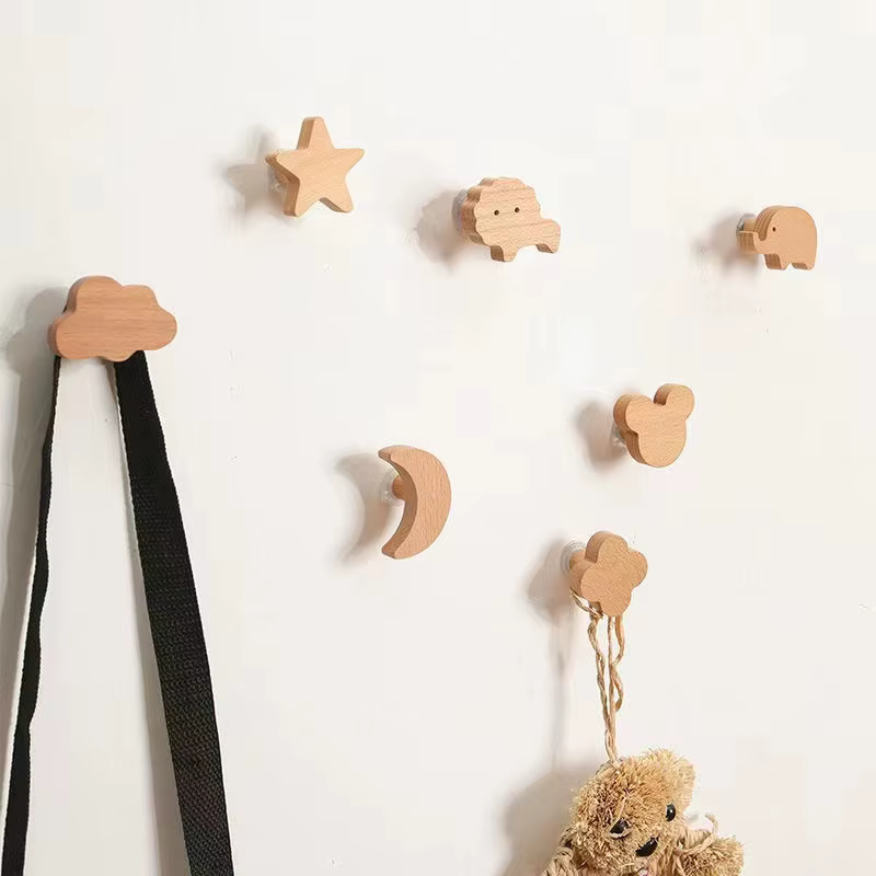 Wooden Animal Wall Hooks