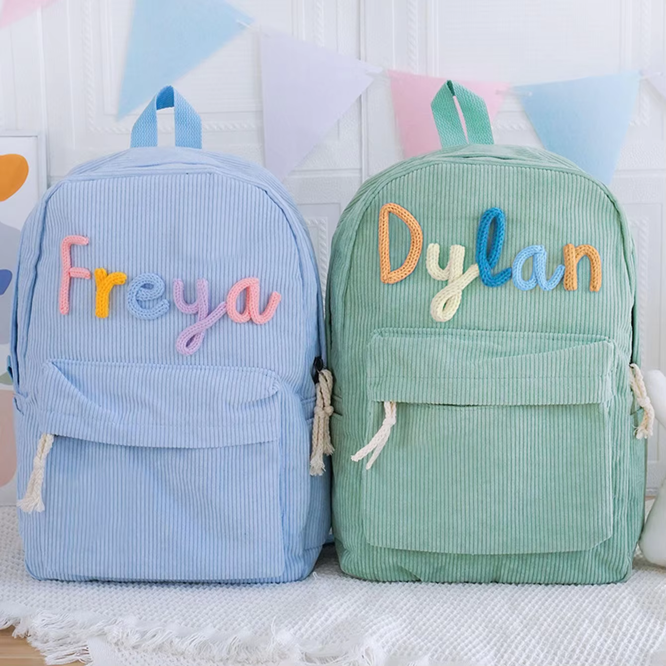 Personalised Corduroy Backpack