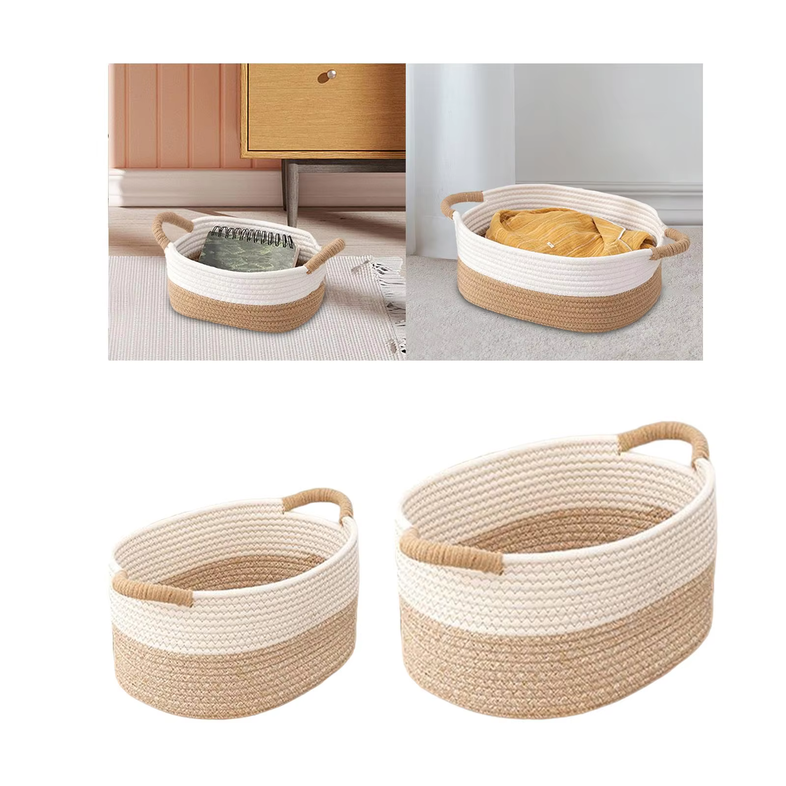 Woven Rope Storage Baskets