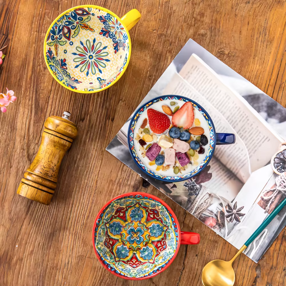 Bohemian Stoneware Tea Mug