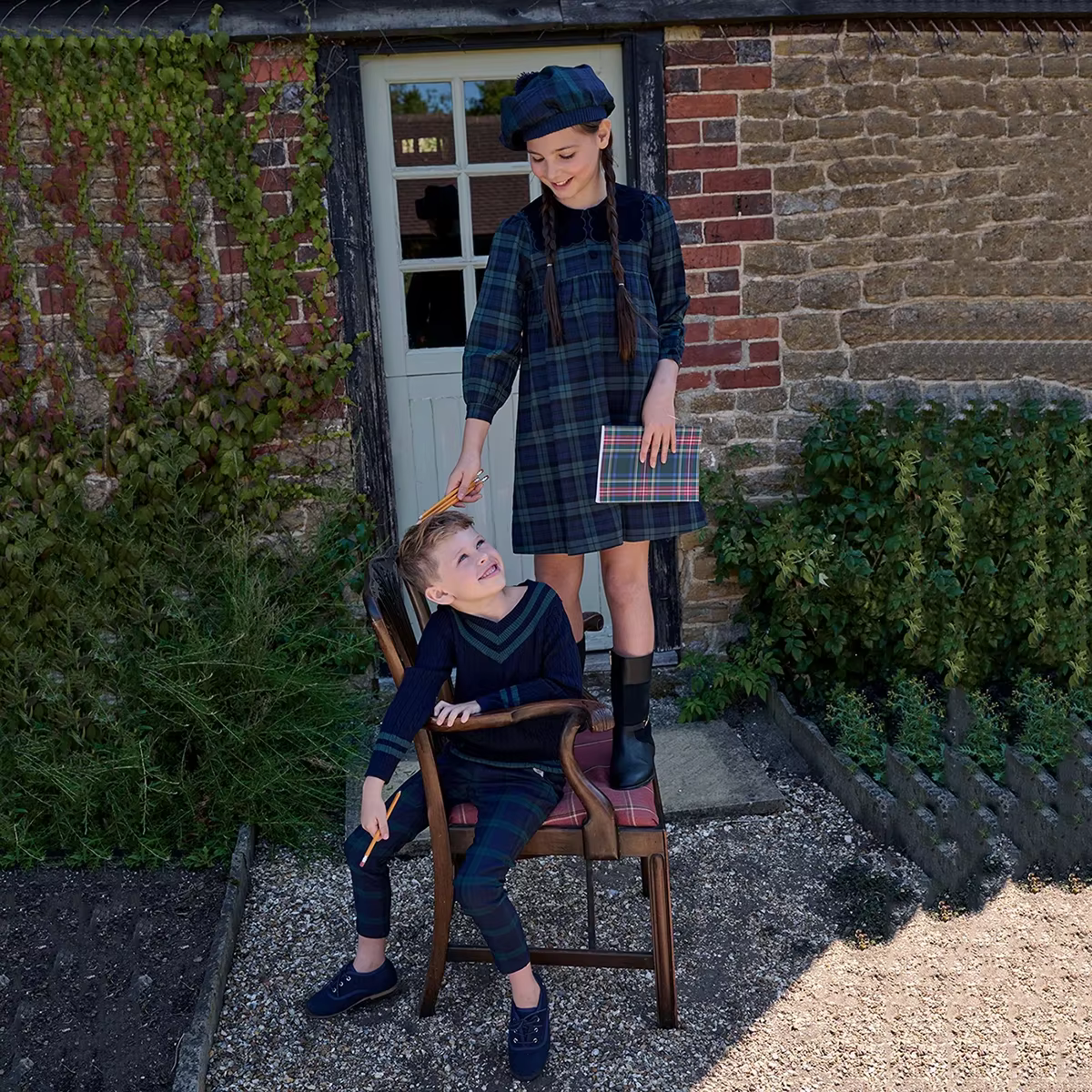Navy Tartan Family Matching Collection
