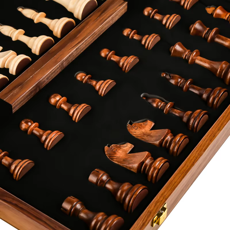 Wooden Folding Chess Set