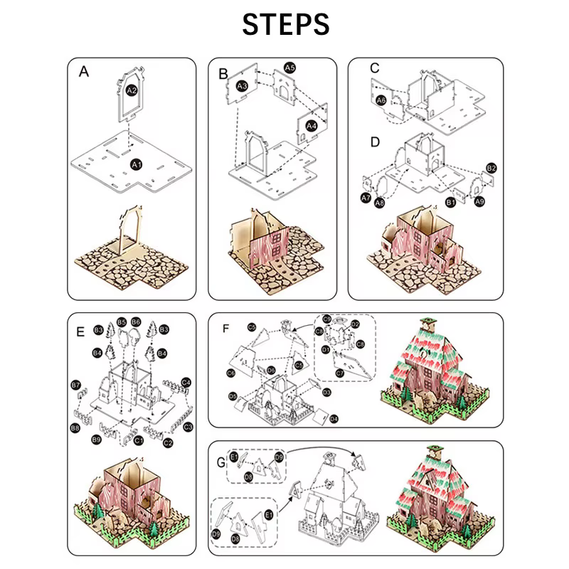 Wooden 3D Robot Puzzle